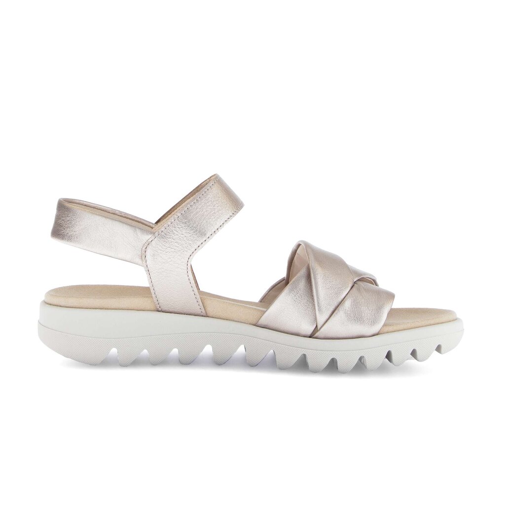 Sandal met riempjes goud