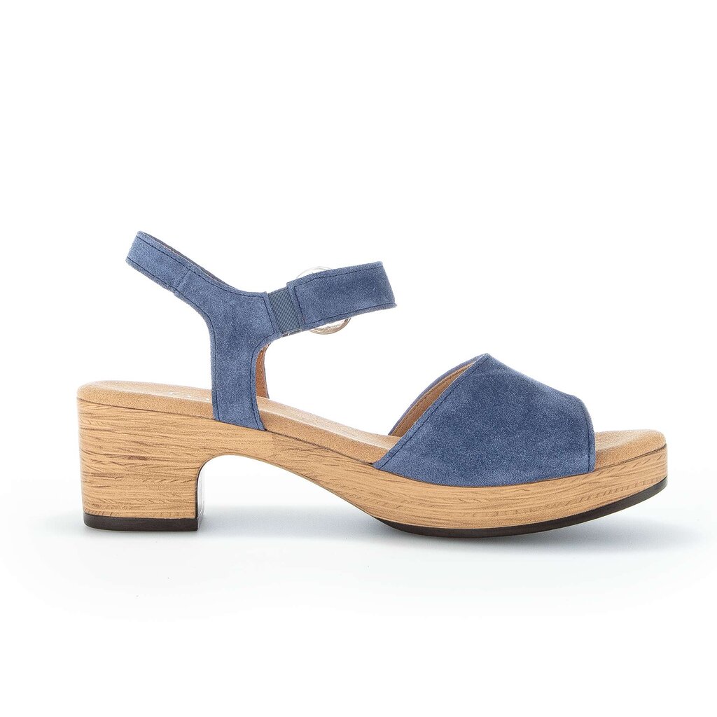 Sandale met plateauzool blauw