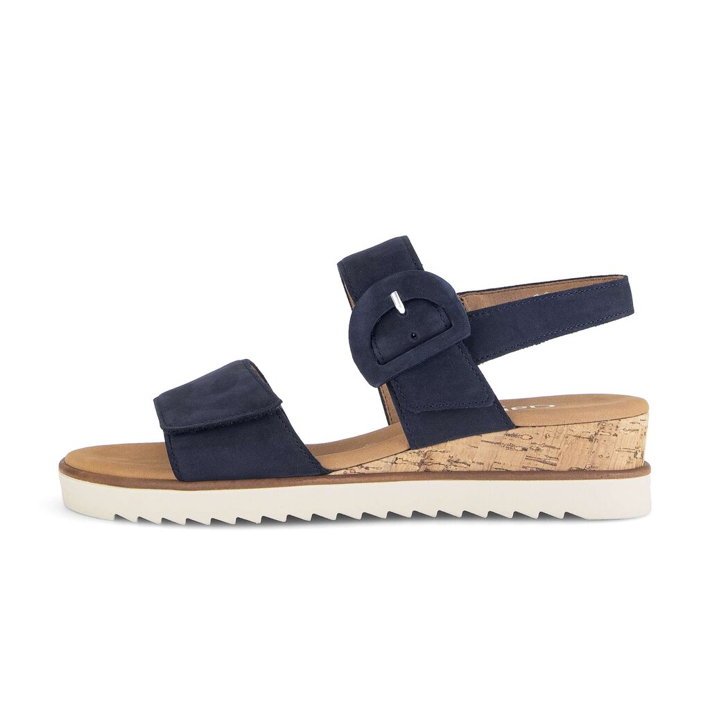 Sandaleno met sleehak blauw