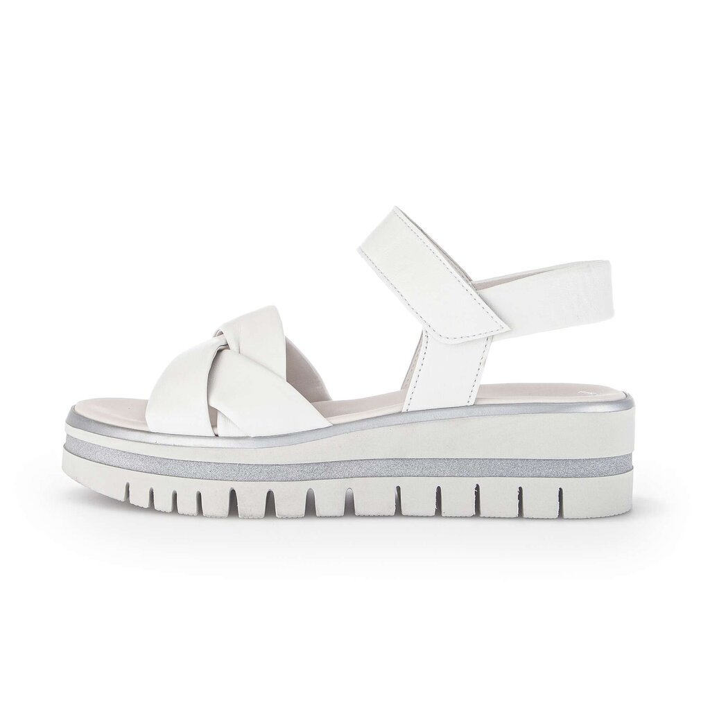 Sandale met plateauzool wit