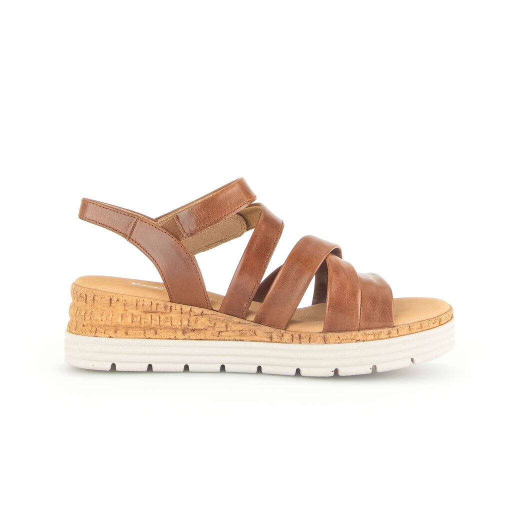 Sandaleno met sleehak bruin