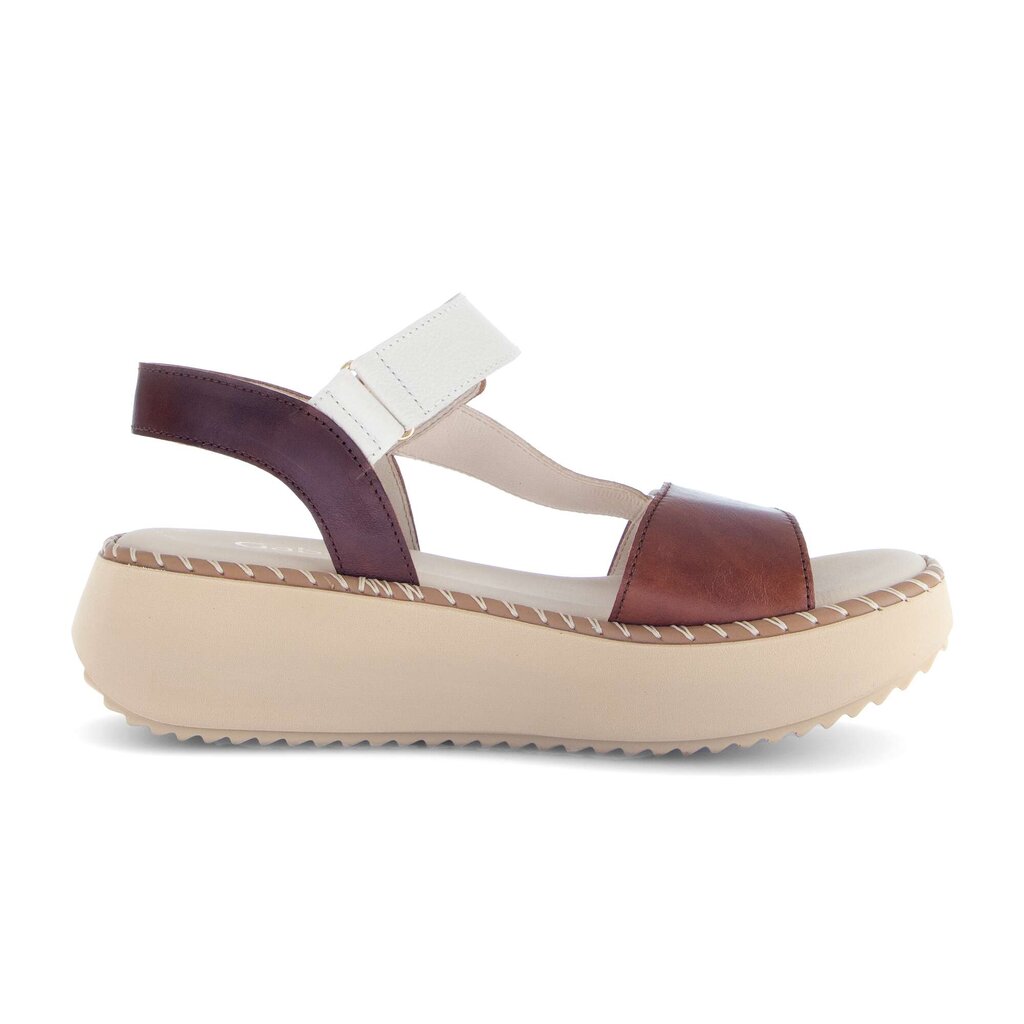 Sandale met plateauzool bruin