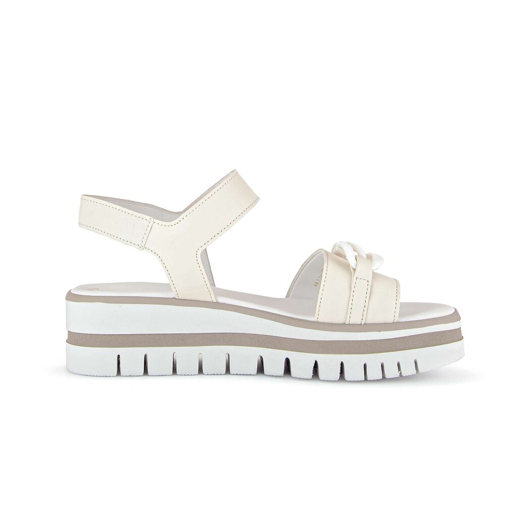 Sandal met riempjes beige