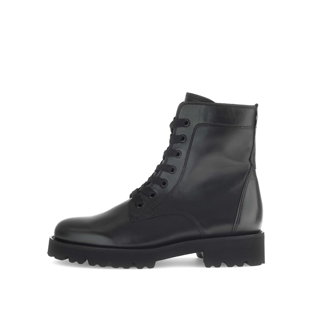 Enkellaarsjes met veter zwart