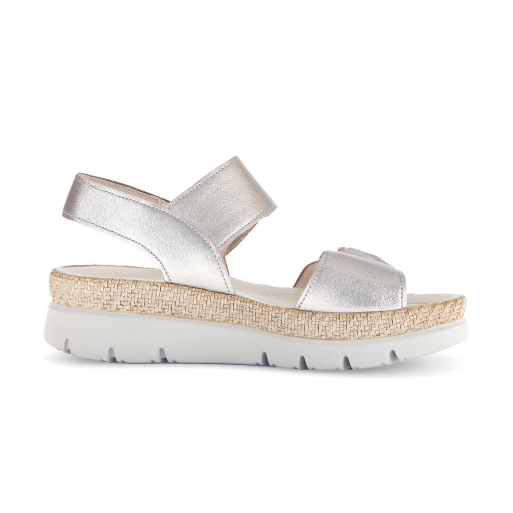 Sandale met plateauzool goud