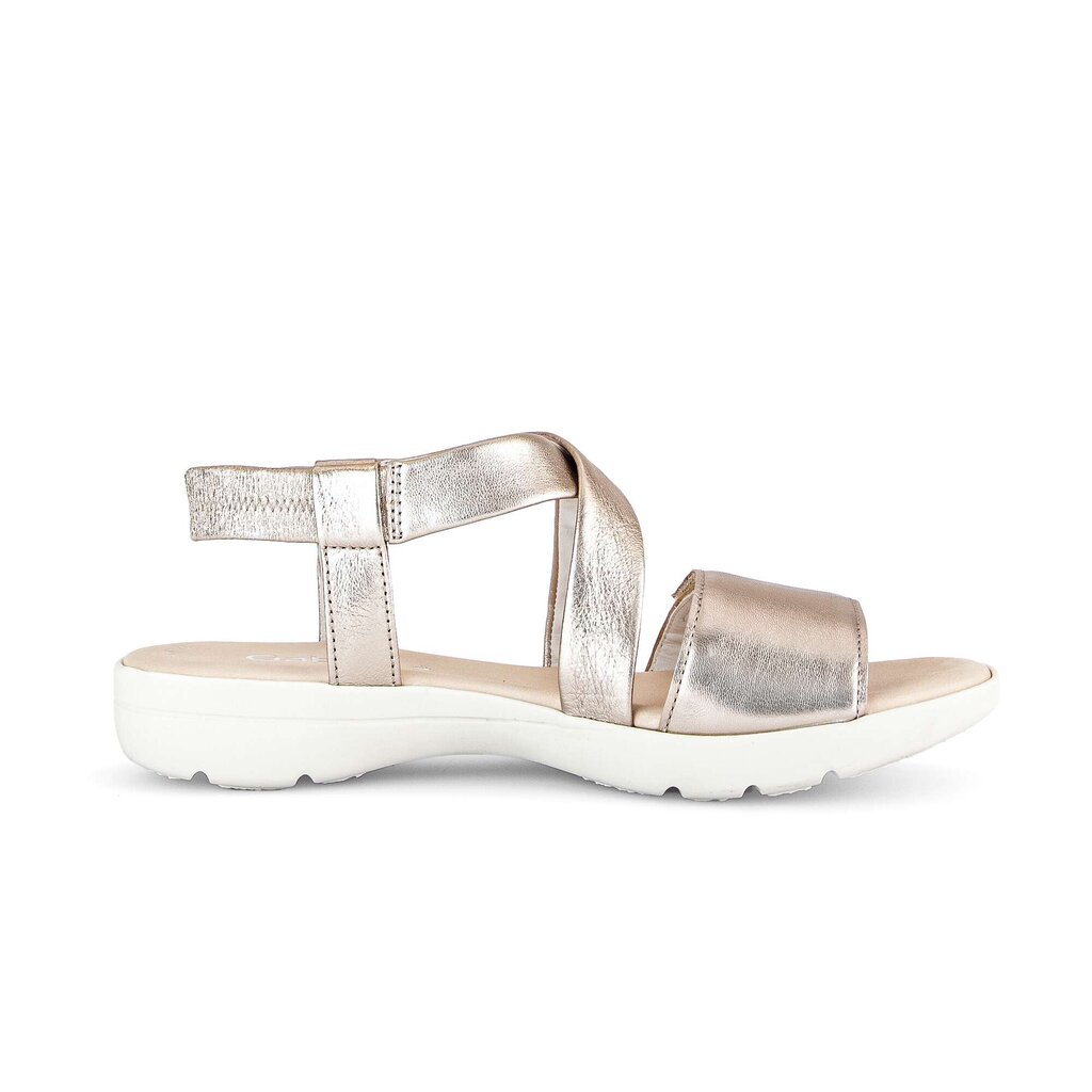 Sandal met riempjes goud