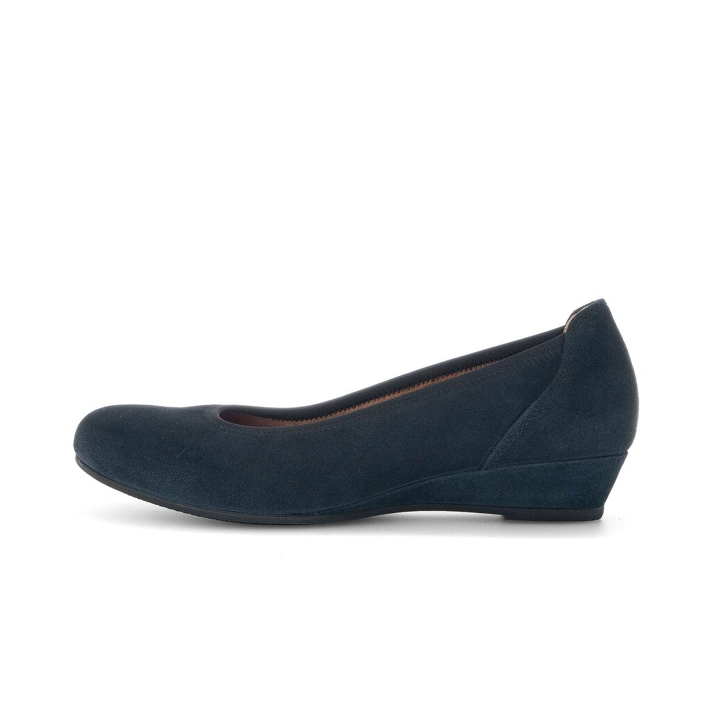 Pump met sleehak blauw