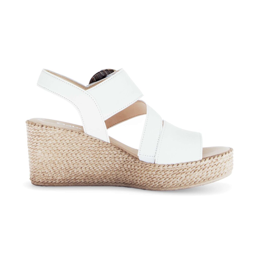 Sandaleno met sleehak crème