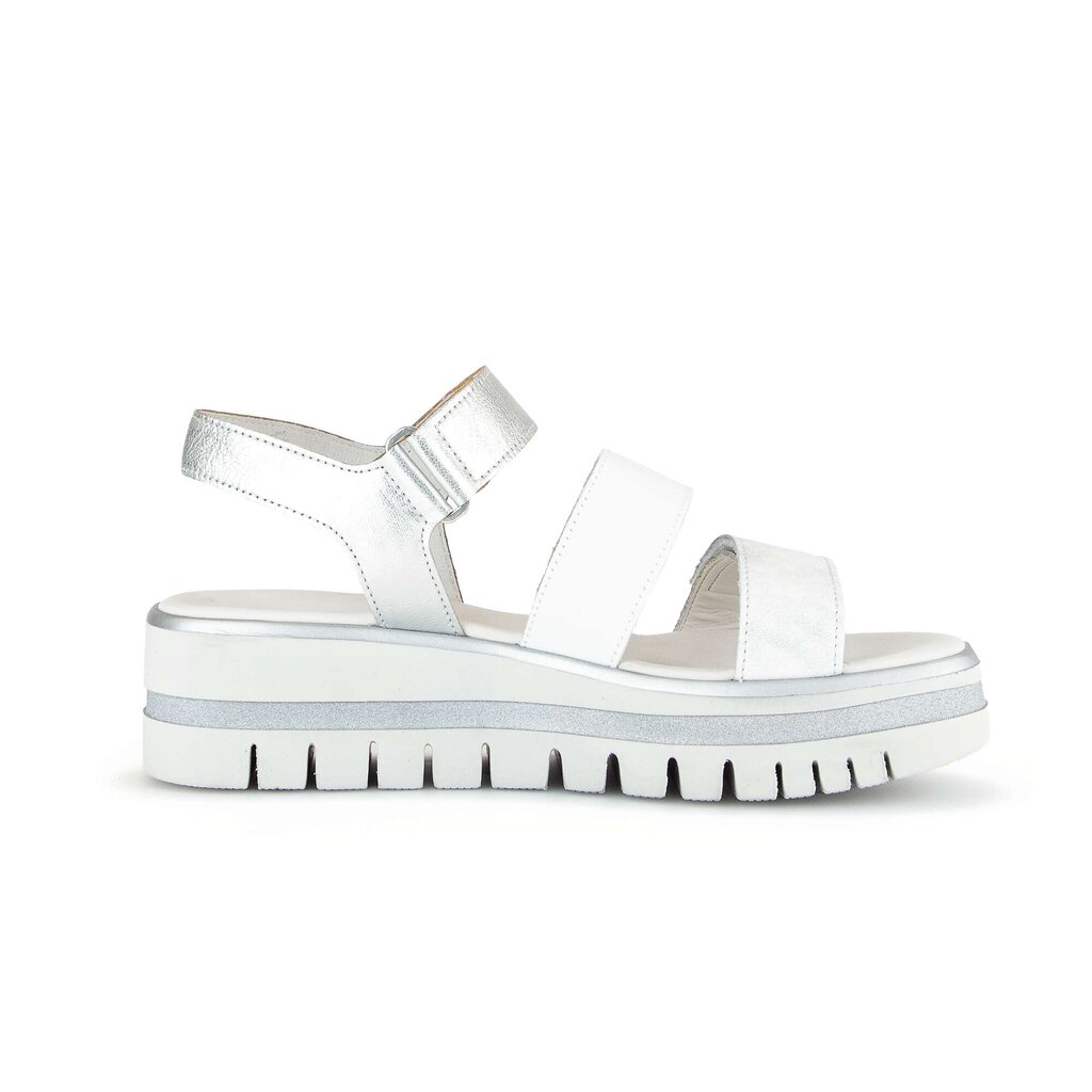 Sandale met plateauzool wit