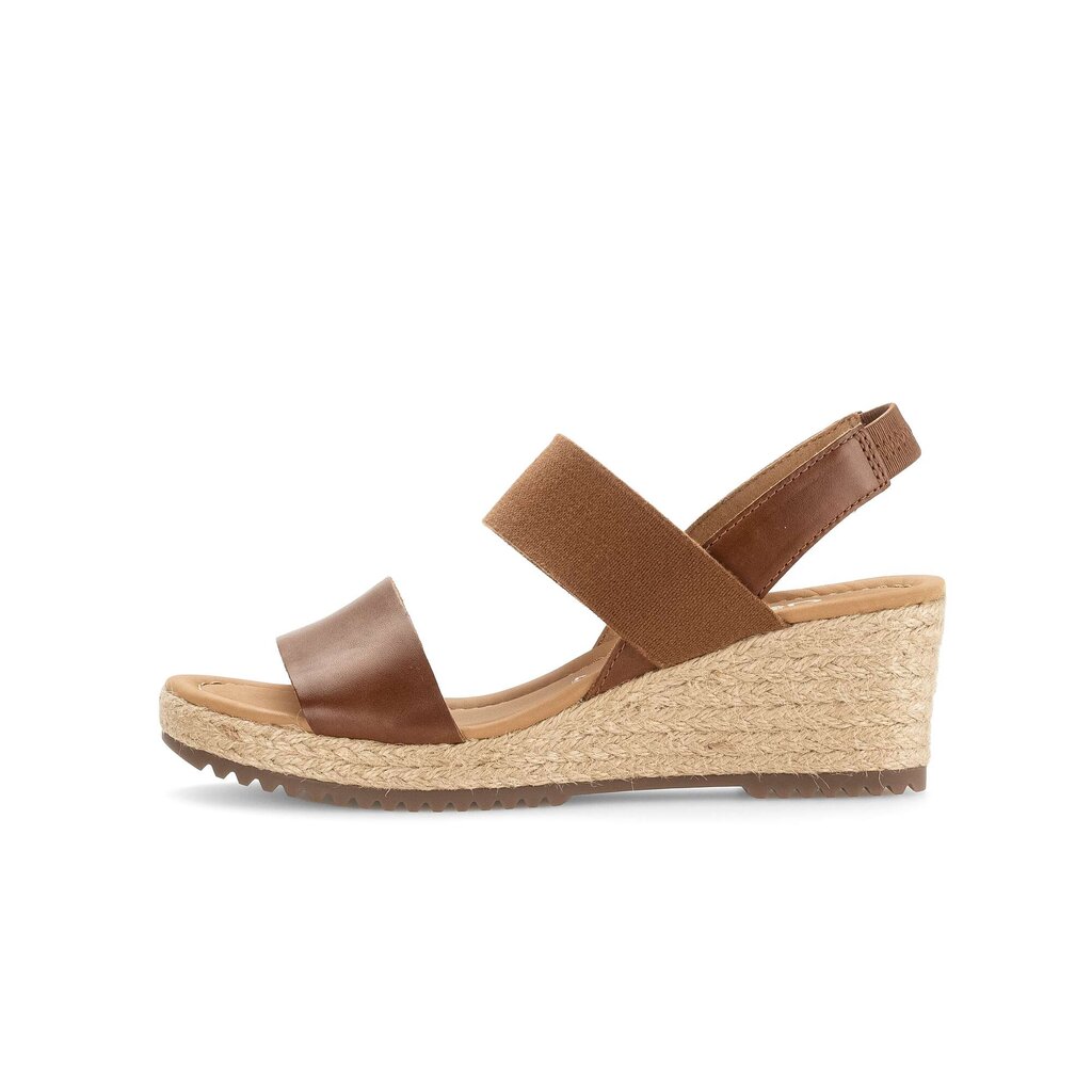 Sandaleno met sleehak bruin