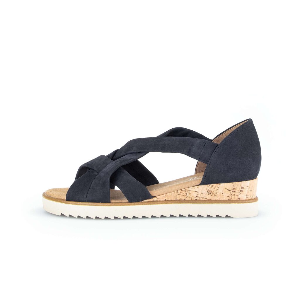 Sandaleno met sleehak blauw