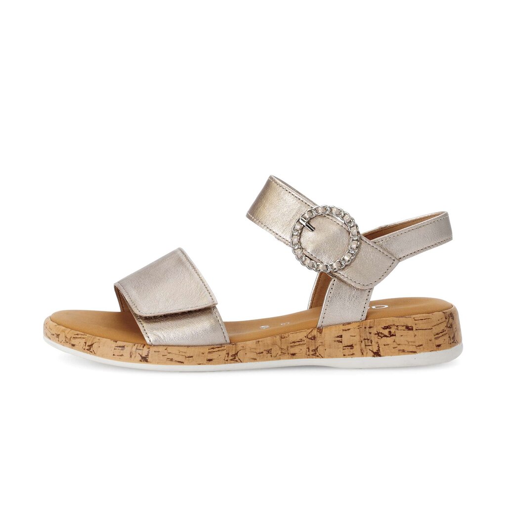 Sandal met riempjes goud