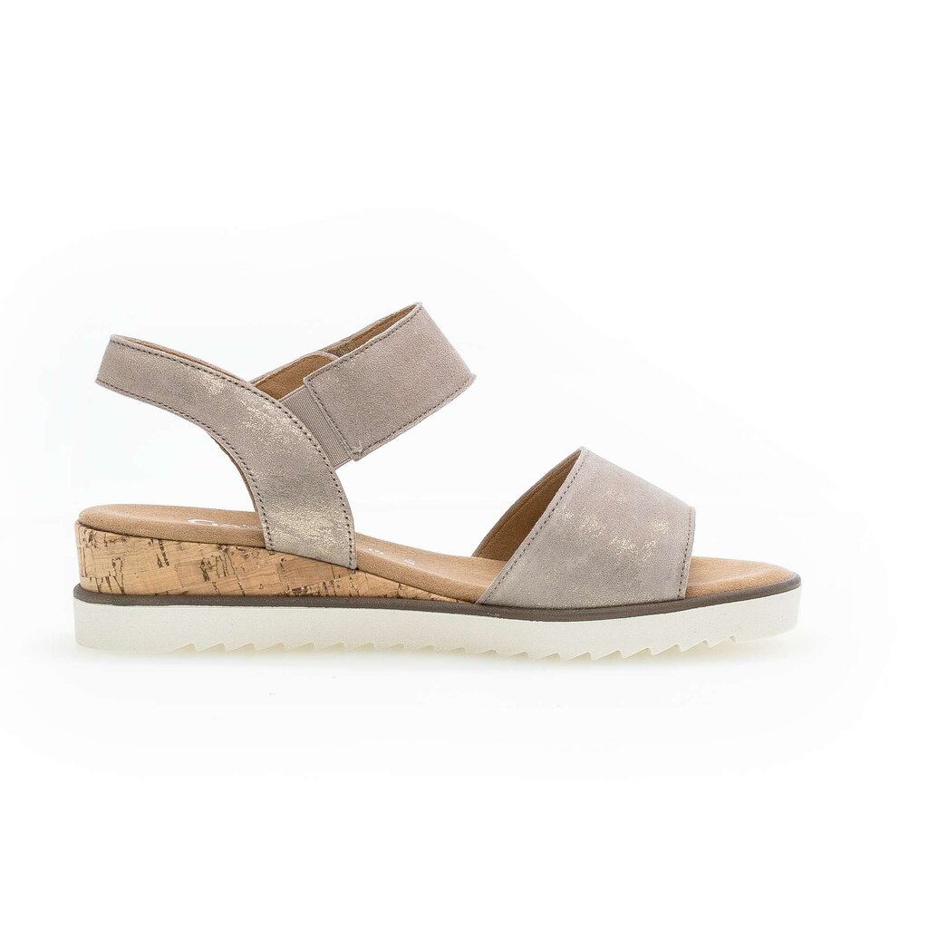 Sandal met riempjes beige