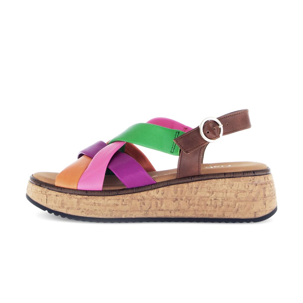 Sandale met plateauzool multicolour