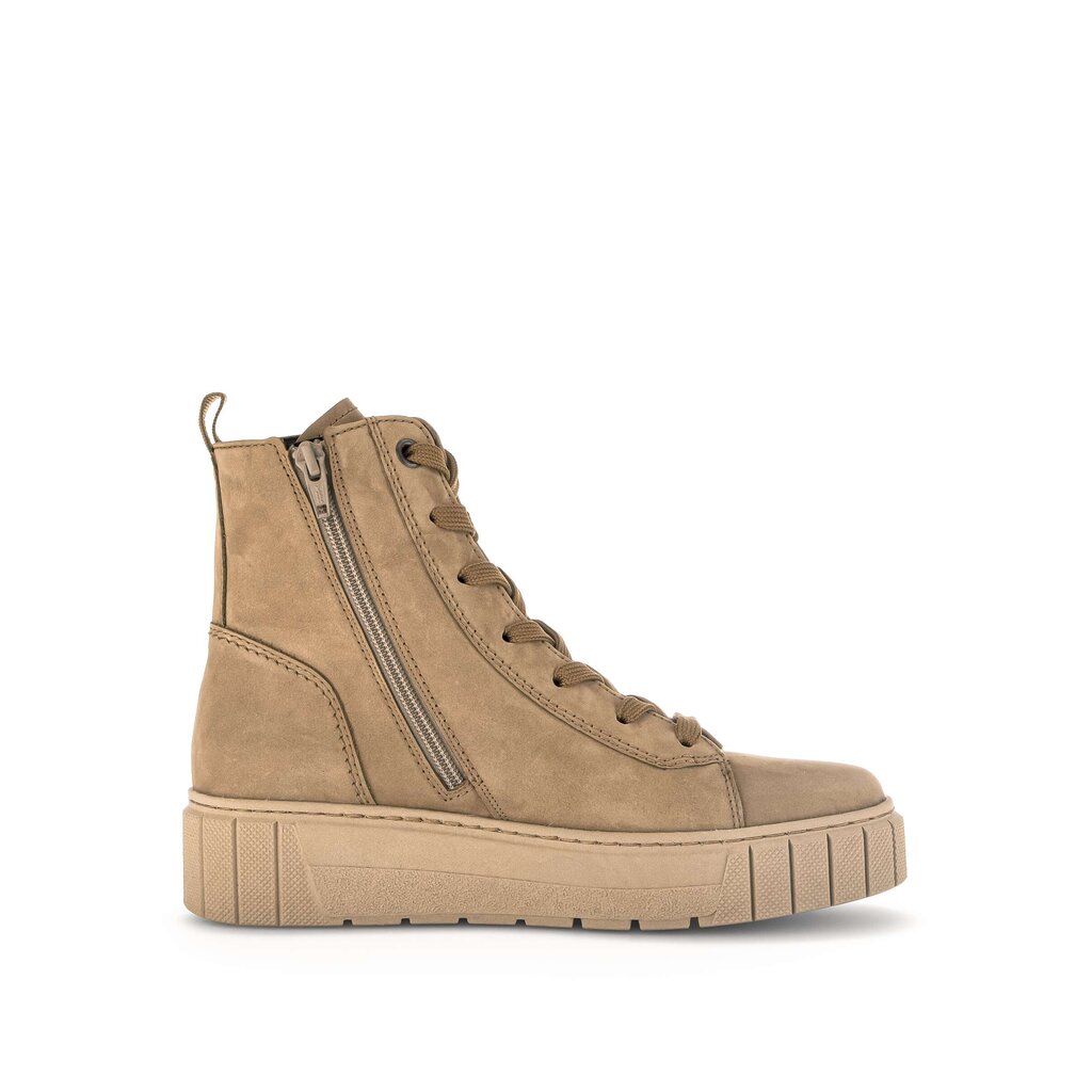 Enkellaarsjes op plateau bruin