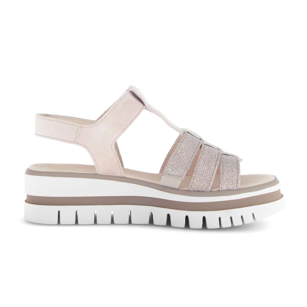 Sandale met plateauzool rose