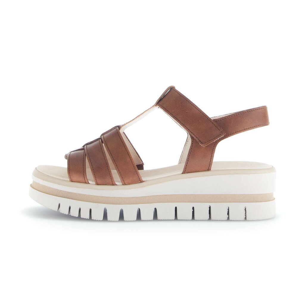 Sandale met plateauzool bruin