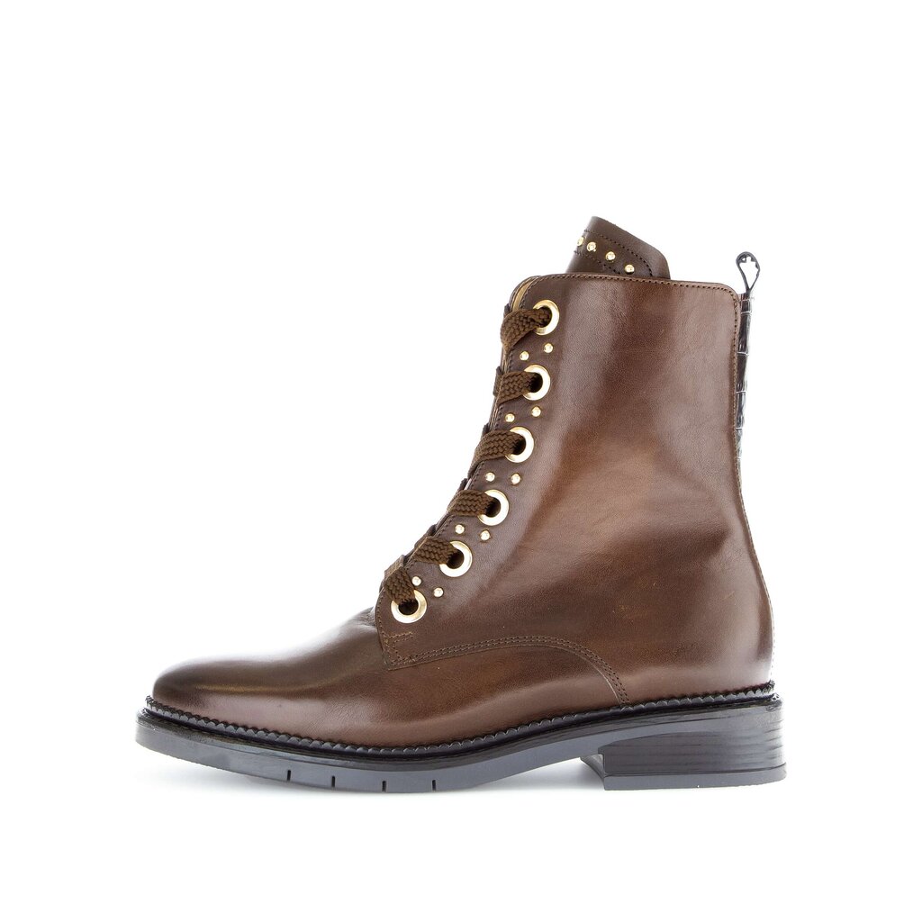 Enkellaarsjes met veter bruin