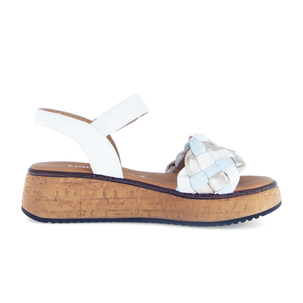 Sandale met plateauzool wit