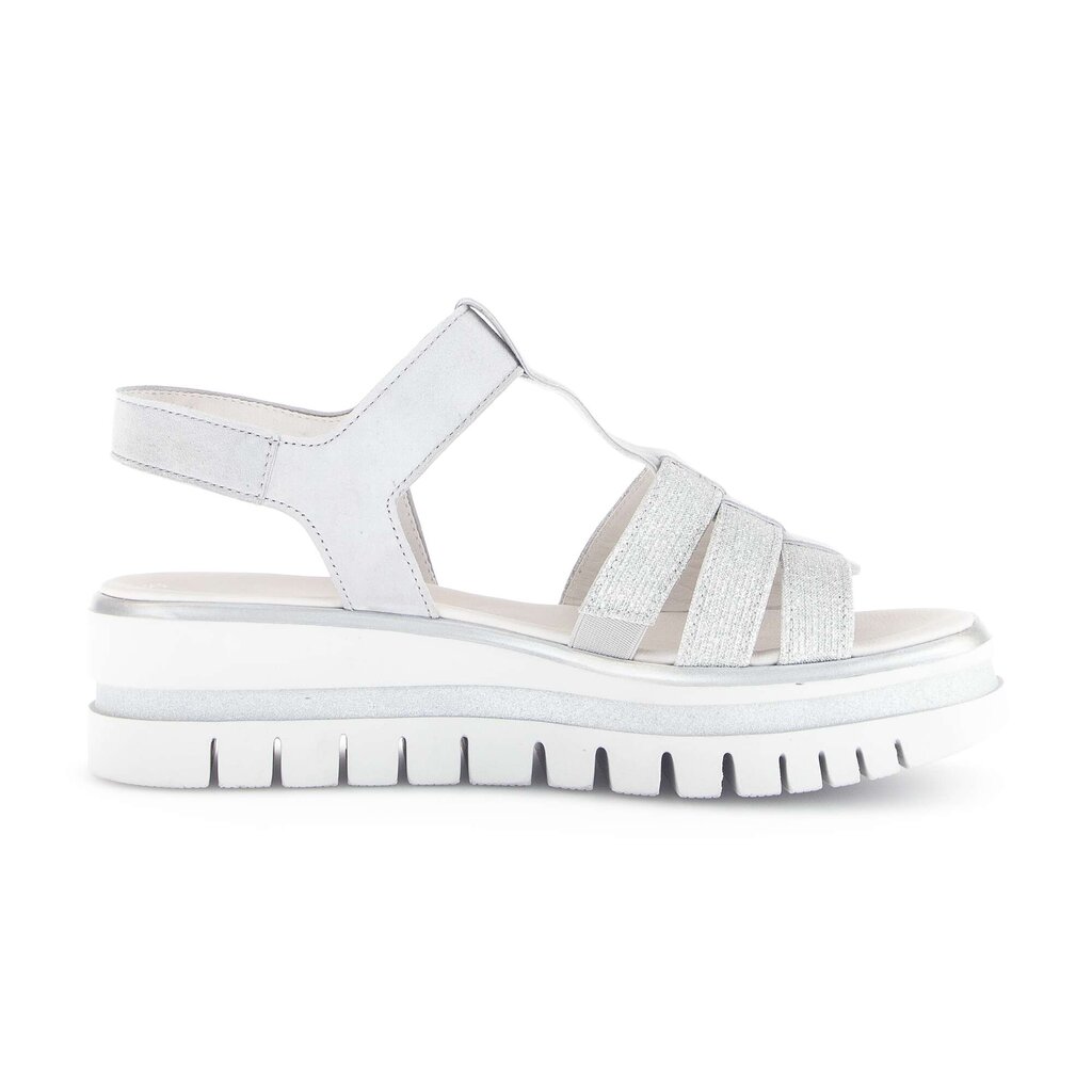 Sandale met plateauzool grijs