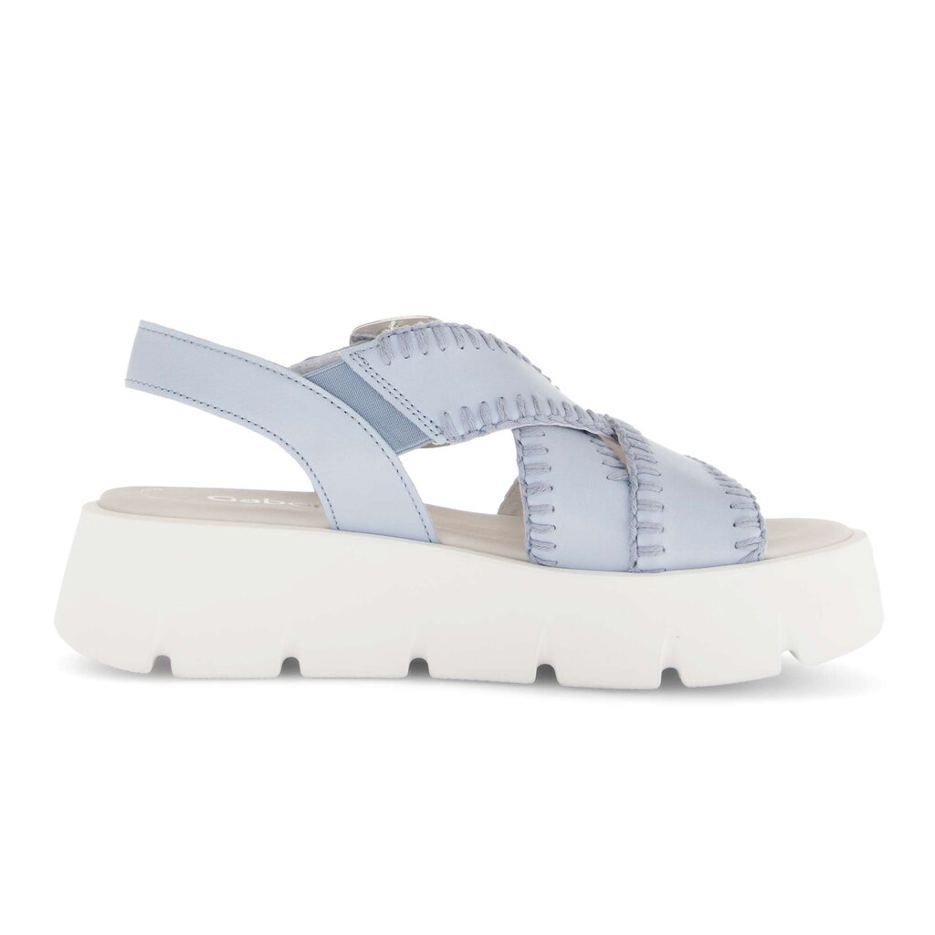 Sandale met plateauzool blauw