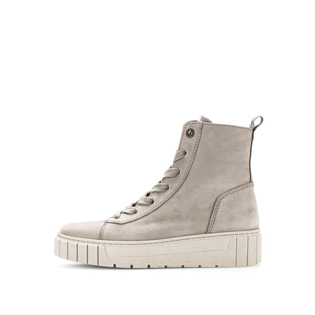 Enkellaarsjes op plateau beige