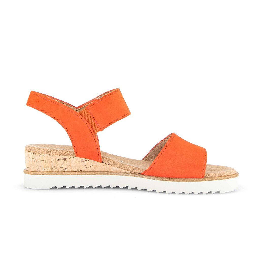 Sandaleno met sleehak oranje
