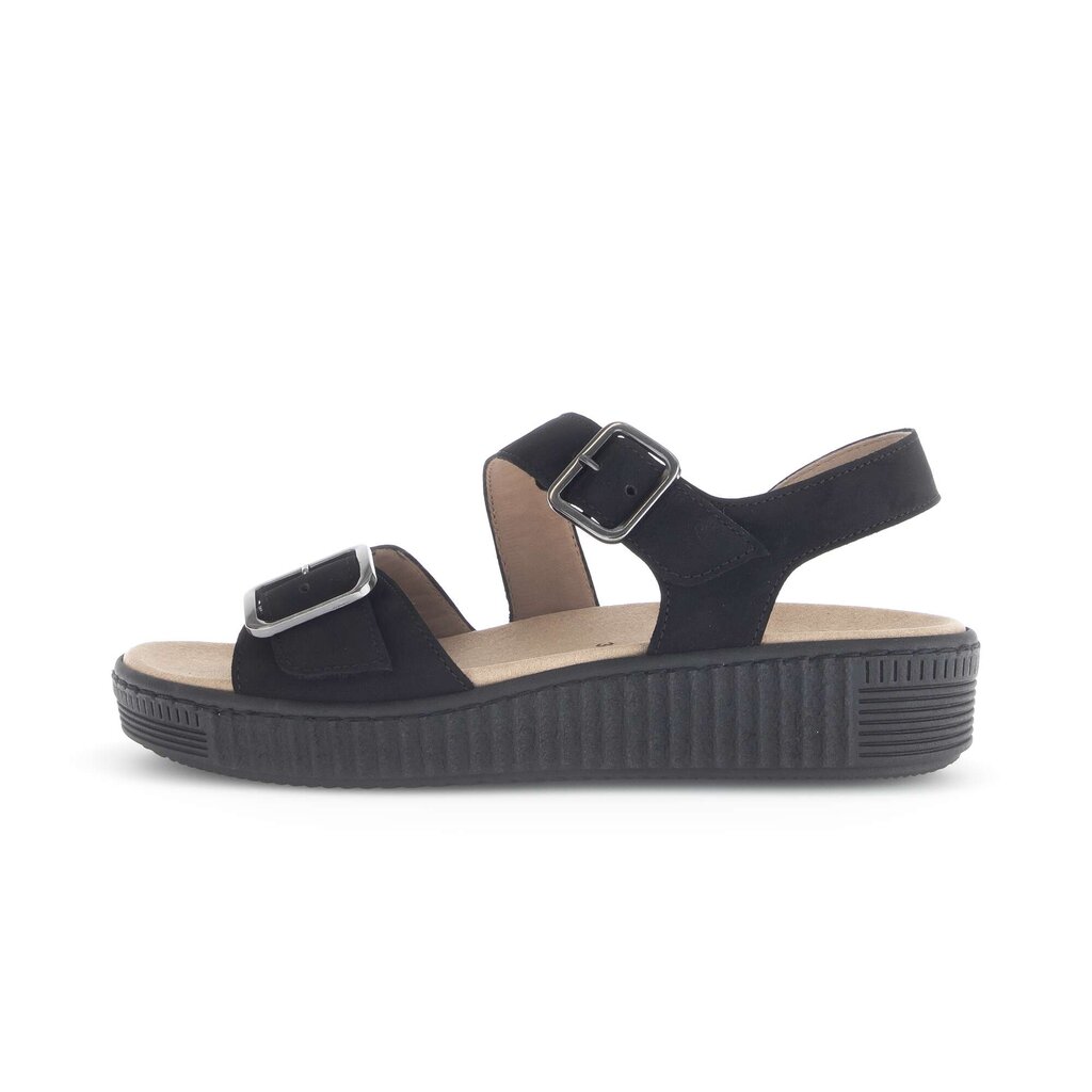 Sandale met plateauzool zwart