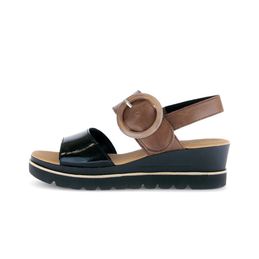 Sandale met plateauzool zwart