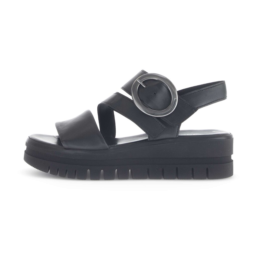 Sandale met plateauzool zwart