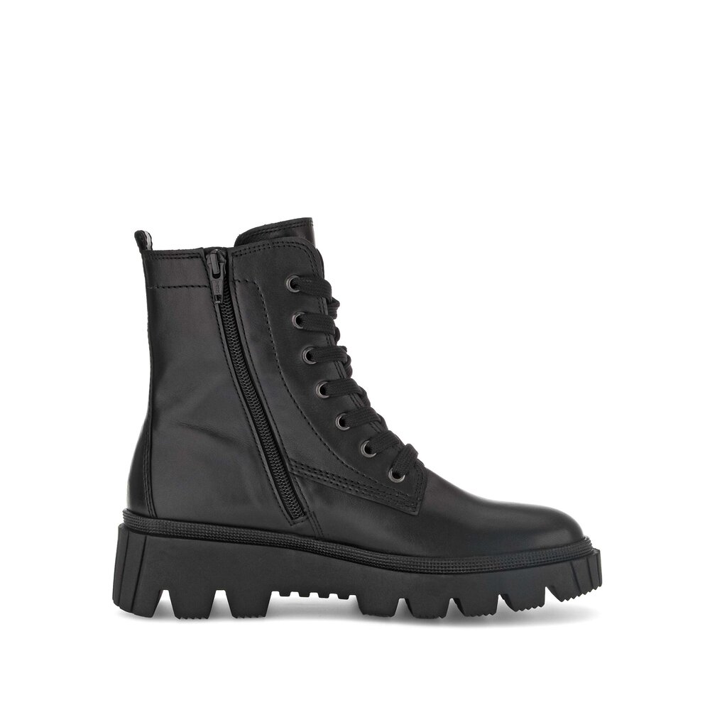 Enkellaarsjes met veter zwart