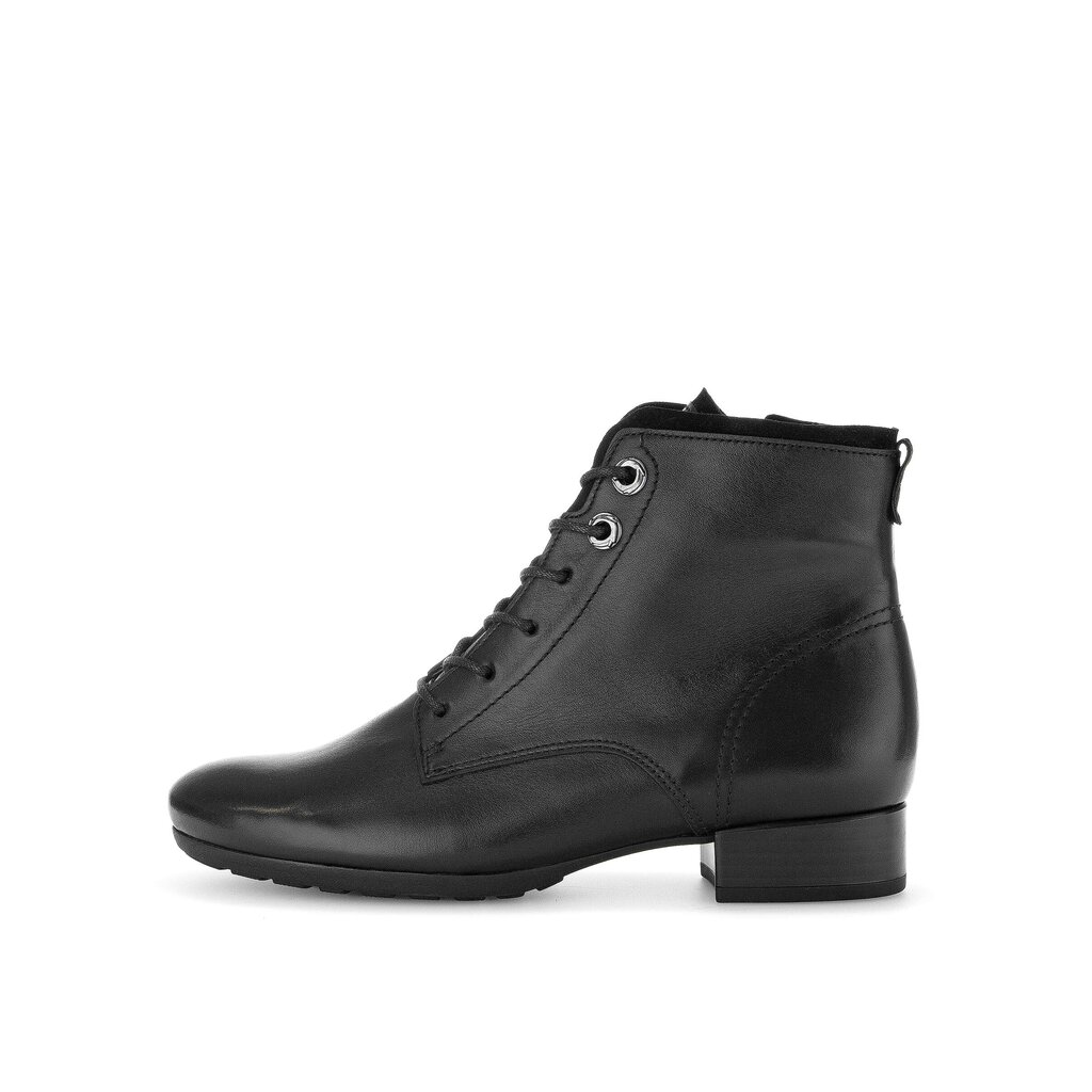 Enkellaarsjes met veter zwart