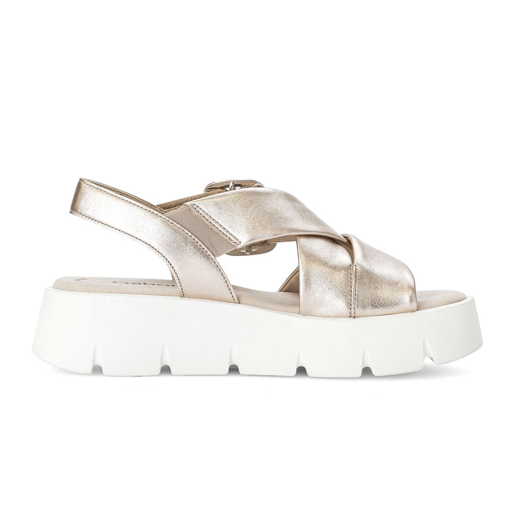 Sandale met plateauzool goud