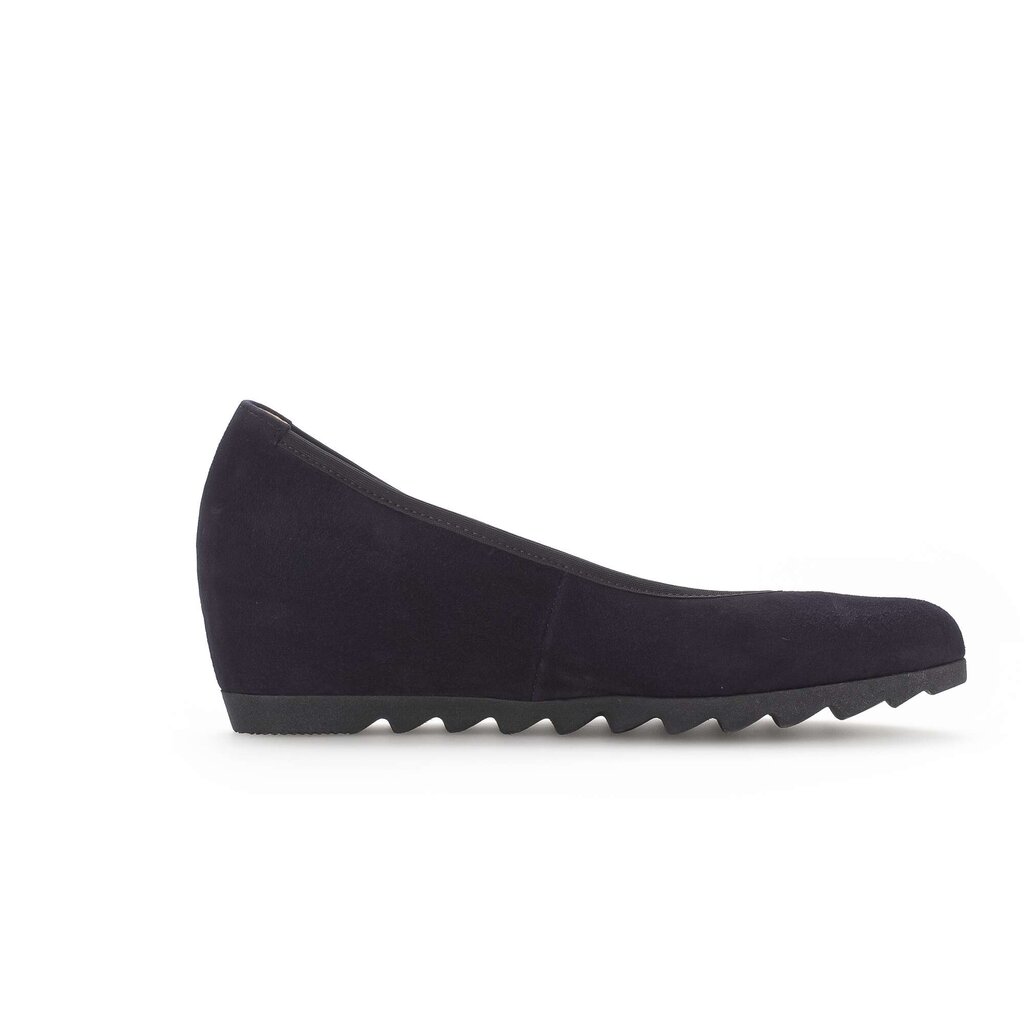 Pump met sleehak blauw