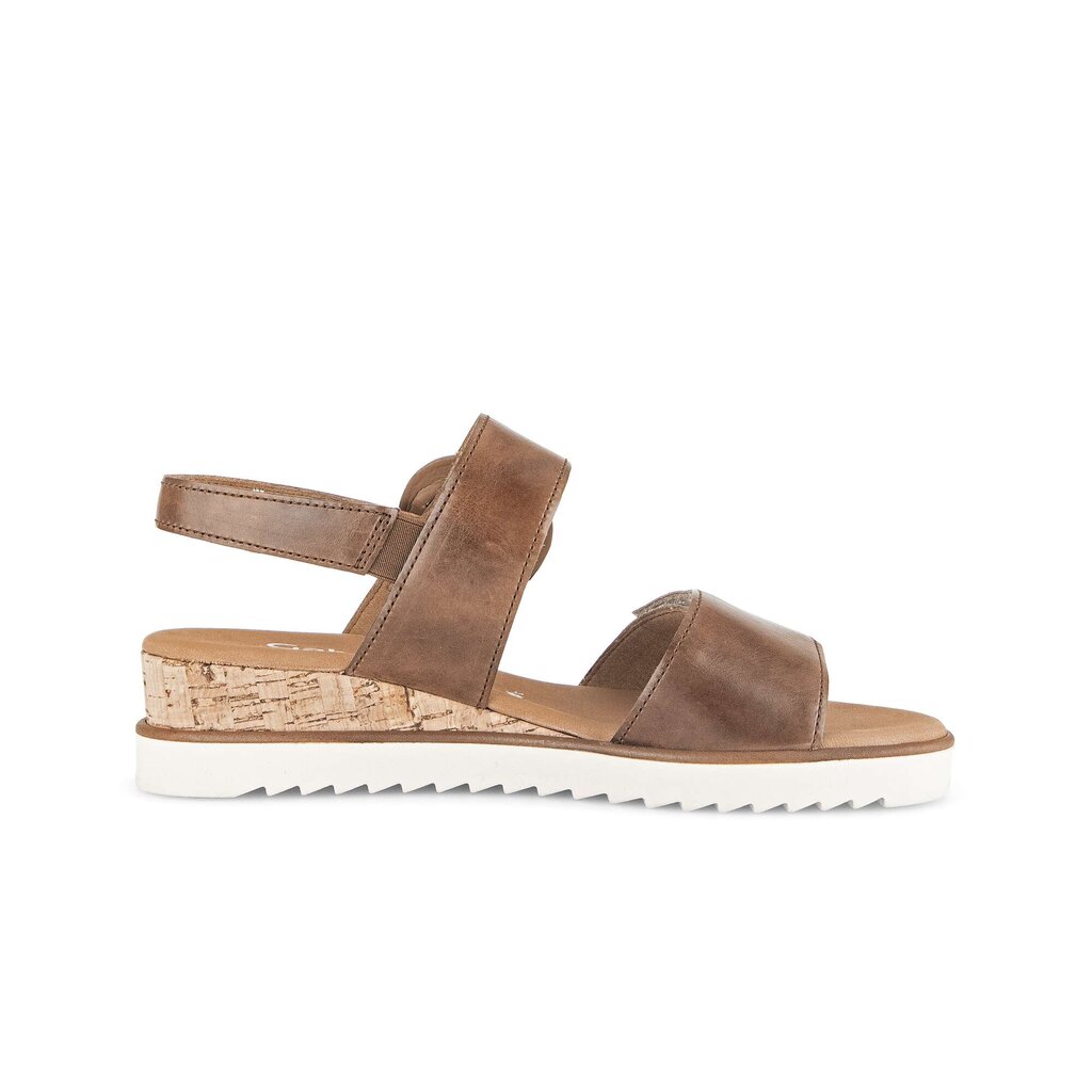 Sandaleno met sleehak bruin