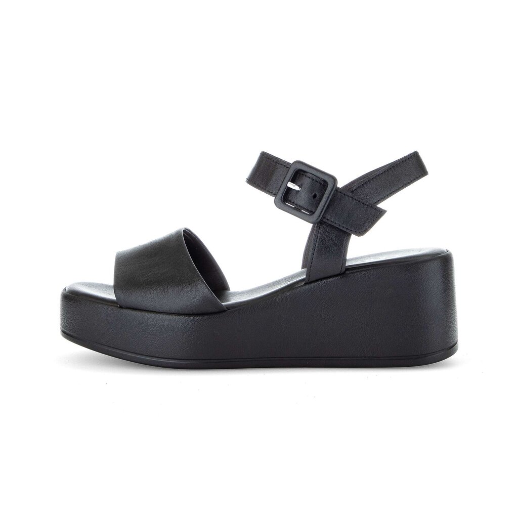 Sandale met plateauzool zwart