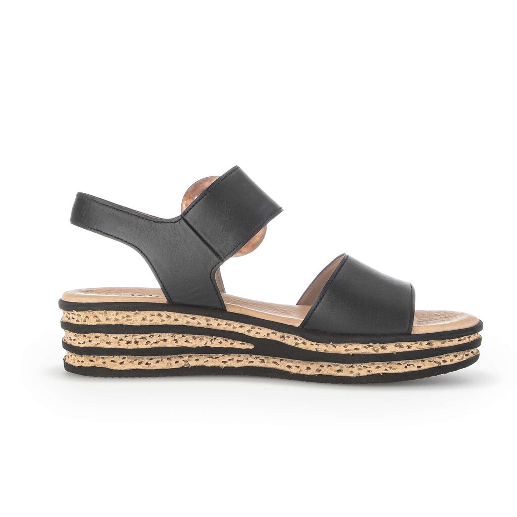 Sandale met plateauzool zwart