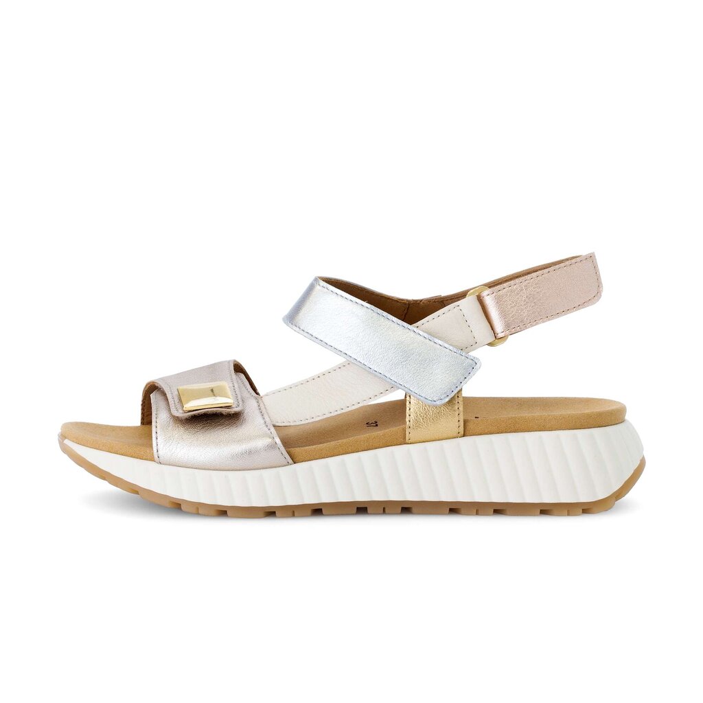 Sandal met riempjes goud