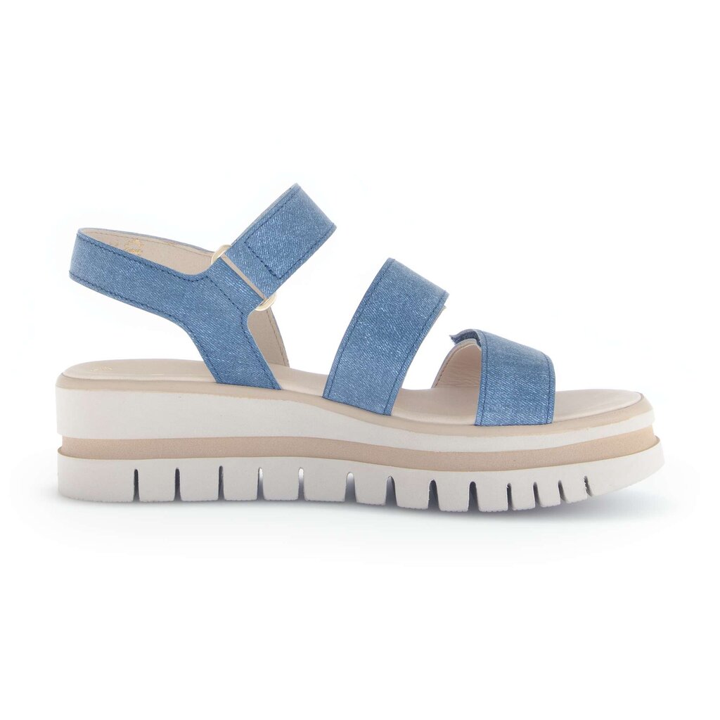 Sandale met plateauzool blauw