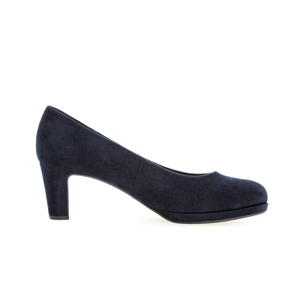 Pump op plateauzool blauw