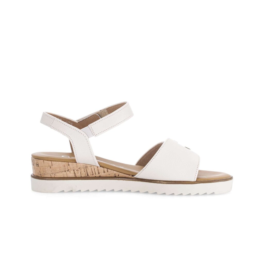 Sandal met riempjes crème