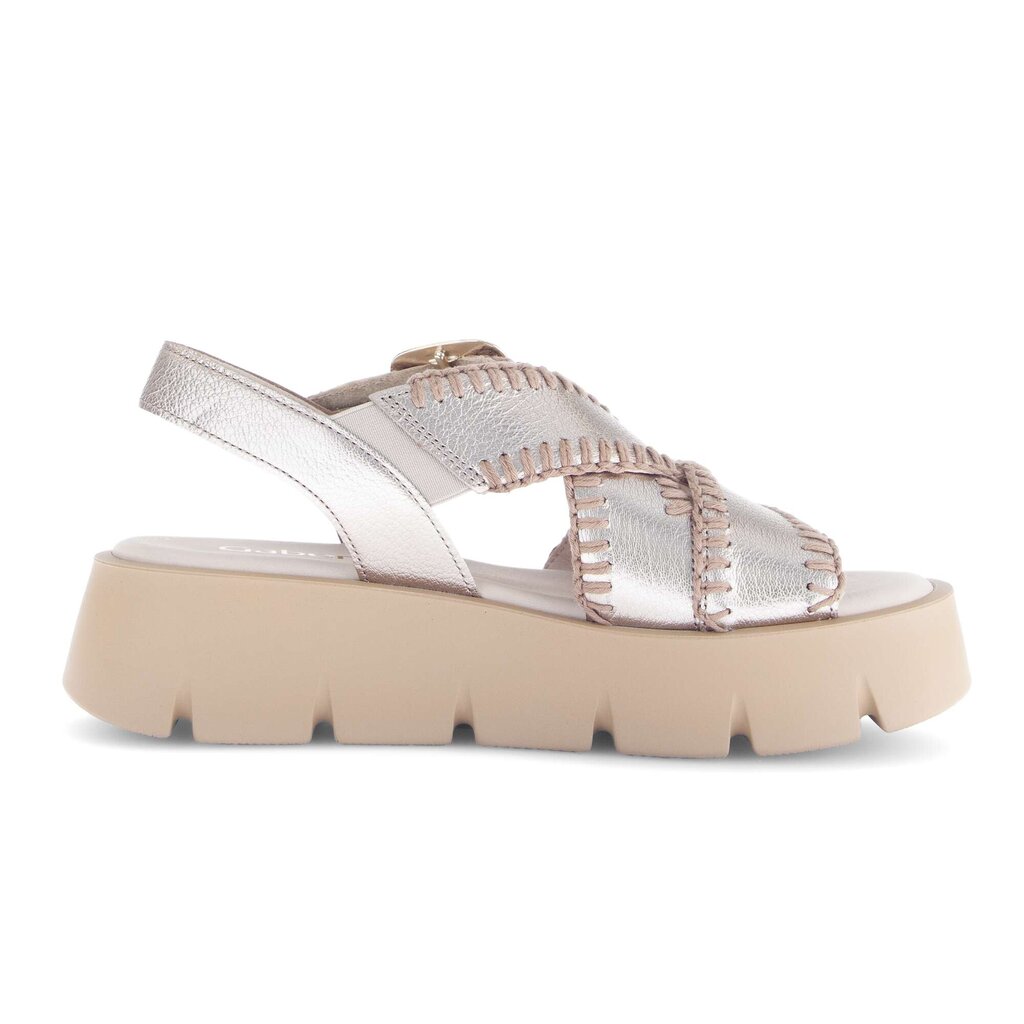 Sandale met plateauzool rose