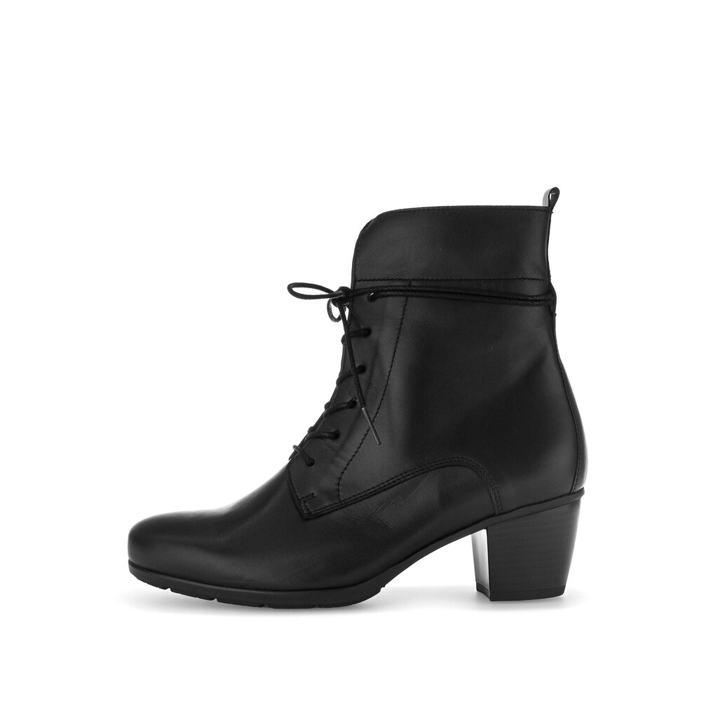 Enkellaarsjes met veter zwart