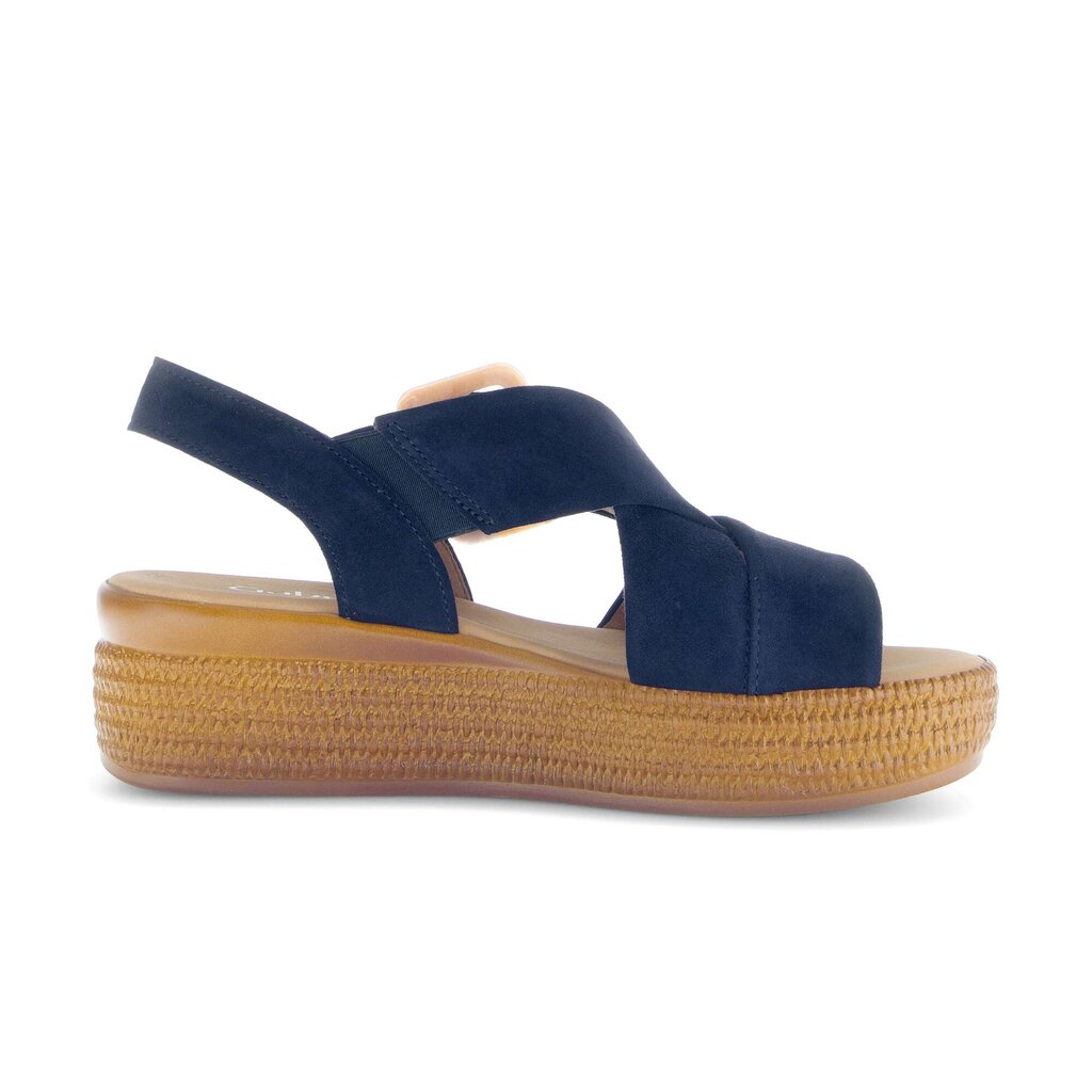 Sandale met plateauzool blauw