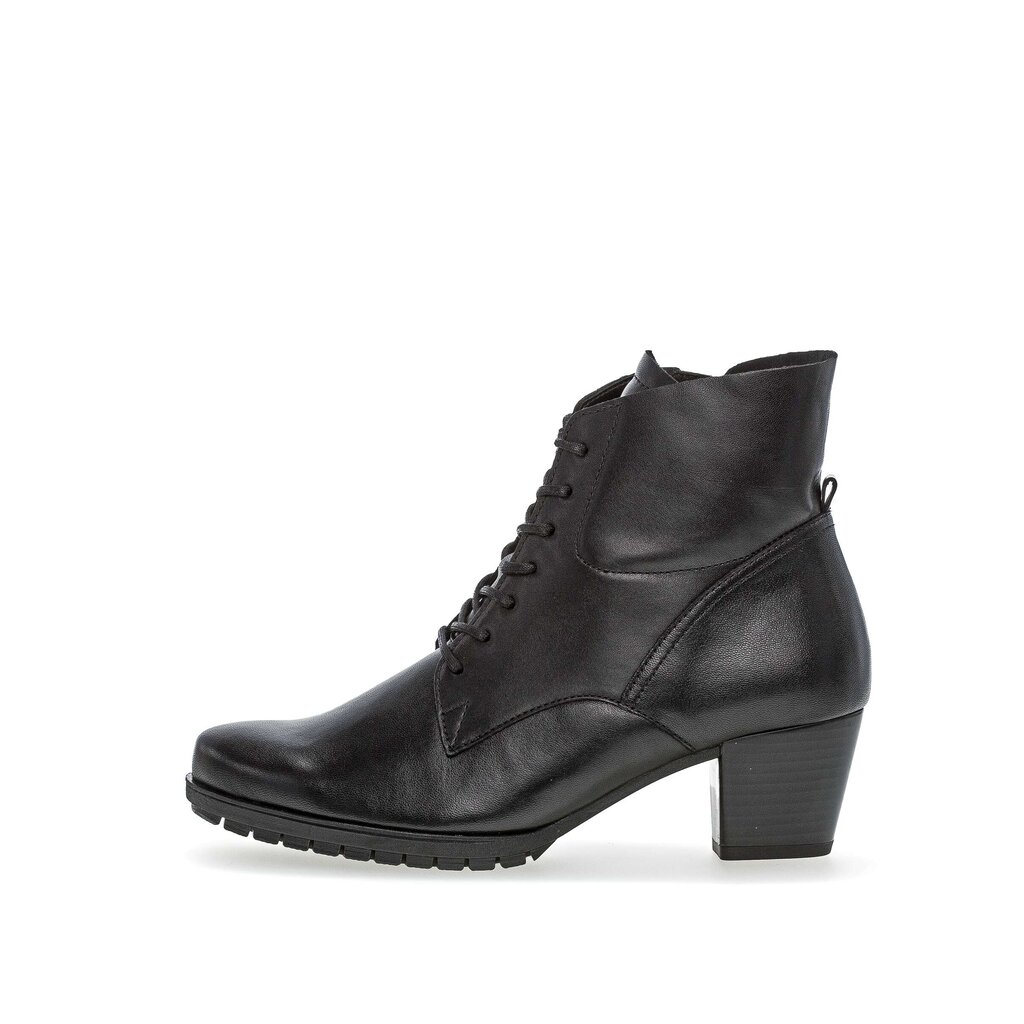 Enkellaarsjes met veter zwart