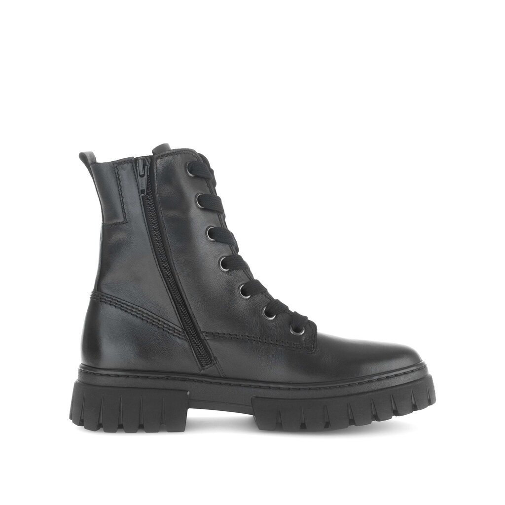 Enkellaarsjes met veter zwart