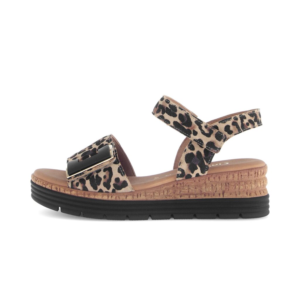 Sandal met riempjes beige