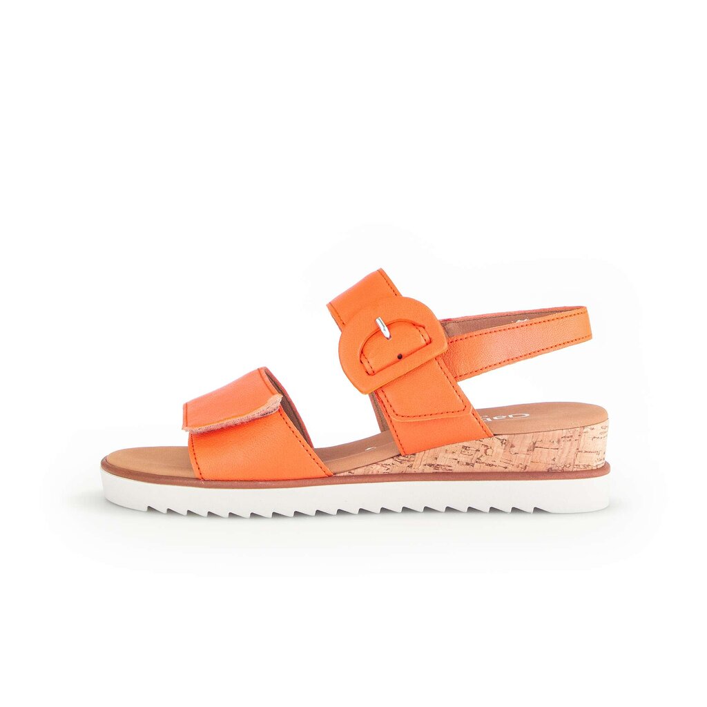 Sandaleno met sleehak oranje