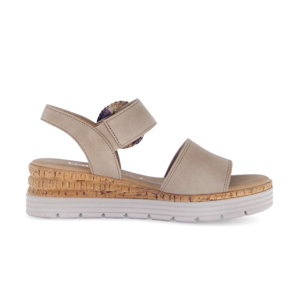 Sandal met riempjes beige