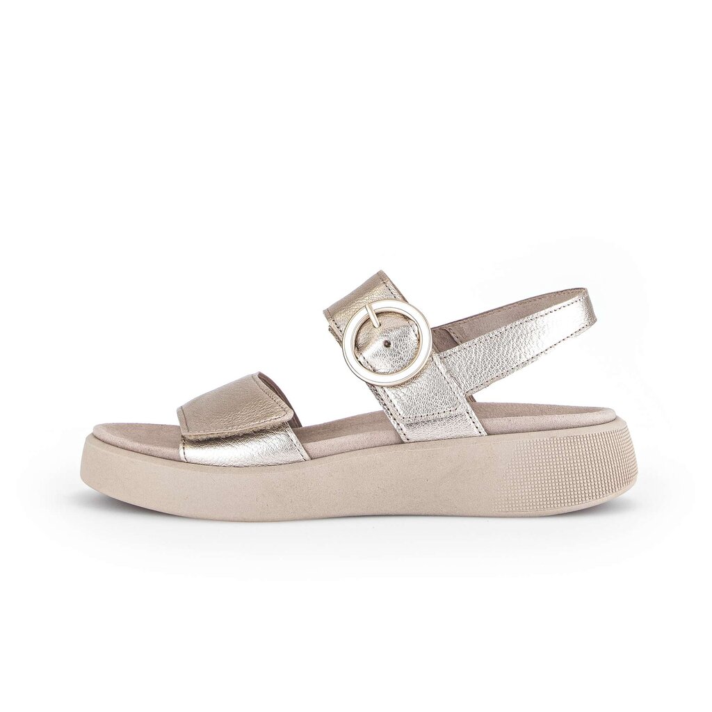 Sandale met plateauzool goud